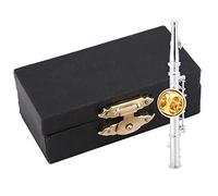 Pin de Broche de Flûte, Mini Accessoire de Broche En Forme D'instrument de Musique En Forme de Flûte Vêtements Écharpe Sacs Décoration Broches Et Pins pour La Collection de Cadeau, Argent