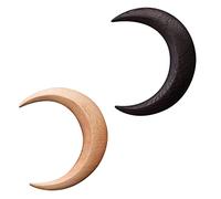 Pin de cheveux 1/2 morceau Half Moon Pin de cheveux Clips de lune en bois Accessoires gothiques pour femmes 2pc