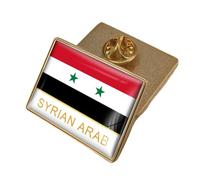 Pin De Revers Syrien Authentiques Épingle À Revers Robustes Fer Robuste Portable Pour Les Études Culturelles Et Les Déclarations Mode Uniques