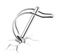 Pin de sécurité - 316 Pin de ressort en acier inoxydable | Épingles à baïonnette de type D rapide | Coupleur de remorque Hitch P / in Lock pour tracteur, pelouse, fermes, remorquage, utilisation d'équ