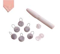 Pin-Free Quilt Fixing Clip, 8Pcs Duvet Clips and Threading Tool, Soft Duvets Snaps to Hold Comforter Inside, Needle-Free Invisible Duvet Cover, for Quilts Blanket Sheet (Gray)