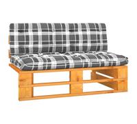 Canapé central palette de jardin marron miel bois pin imprégné 3066530