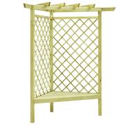 Pin Imprégné Pergola d'Angle avec Siège Plantes Grimpantes Extérieur vidaXL