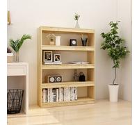 Pin Massif Bibliothèque Séparateur de Pièce Noir 100x30x135,5cm Cloison vidaXL