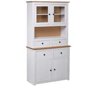vidaXL Buffet haut Blanc 93x40,5x180 cm Pin Gamme Panama