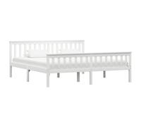 vidaXL Cadre de lit en pin massif blanc 140 x 200 cm
