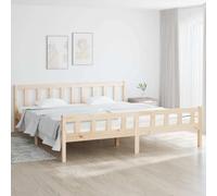 Pin massif design classique cadre rustique Brun 160 x 200 cm 25.0