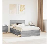 Pin Massif Design Moderne Gris Sonoma 120 x 200 cm