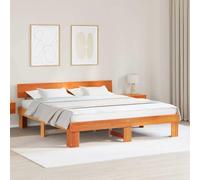 Pin Massif Design Moderne Minimaliste 180 x 200 cm Marron