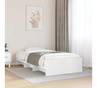 Pin massif lattes contreplaqué soutien confortable tête de lit Blanc 90x200 | Cadre de lit sans matelas blanc 90x200 cm bois de pin massif sommier literie chambre adulte