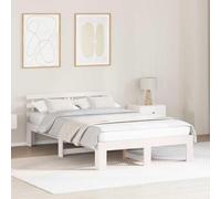 Pin Massif Moderne Minimaliste Blanc 120 x 200 cm