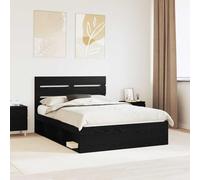 Pin Massif Moderne tête de lit épurée Style Minimaliste 150x200 cm Noir