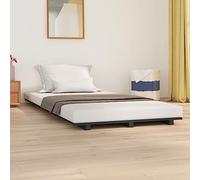 Pin massif robuste stable chambre à coucher design classique 90x200 cm gris