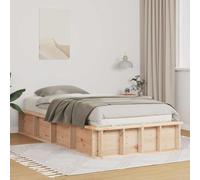 Pin Massif Style Moderne sommier tapissier Marron 75 x 190 cm