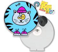 Pin’s Broche Chat Rigolo Fun et Coloré en Acrylique Transparent et attache PVC souple