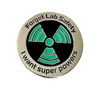 Pin Science Emaille - Oubliez la sécurité de laboratoire Je veux des super pouvoirs, épingles | Écriture brillante, claire, épingles en émail durables, amusantes, friandises pour les fans de la cie