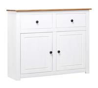 Pin Solide Buffet Blanc 93x40x80 cm Commode Dressoir Armoire Rangement vidaXL