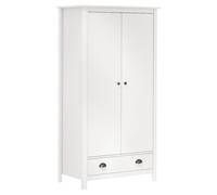 Pin Solide Garde-robe à 2 Portes Gris 89x50x170 cm Armoire de Rangement vidaXL