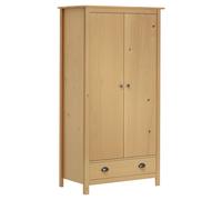 vidaXL Garde-robe à 2 portes Hill 89x50x170 cm Bois de pin solide Marron