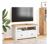 Pin Solide Meuble TV d'Angle Armoire Basse Divertissement Salon Maison vidaXL