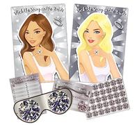 Pin the Ring on the Bride Jeu de fête d'enterrement de vie de jeune fille Activité pour adultes - Jusqu'à 35 joueurs, comprend une affiche double face, un bandeau, des certificats de gagnant et 35