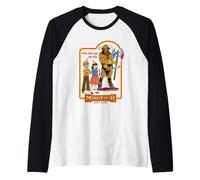 Pin The Tail Minotaur Sarcastic Retro Funny Adult Humor Manche Raglan