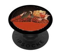 Pin-up Art rétro Burlesque Fifties Rockabilly Diva Xarah 50s PopSockets PopGrip Adhésif