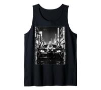 Pin-up Fille Sport Car Tee - Sexy JDM Girl on Sports Car BW Débardeur