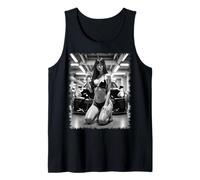 Pin-up Girl & Sports Car Tee - JDM Girl & JDM Cars B & W V2 Débardeur