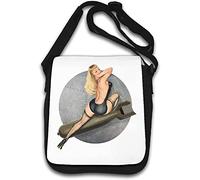 Pin-Up Girls Bombs Away Sac à bandoulière militaire pour fille Blanc