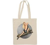 Pin-Up Girls Bombs Away Sac fourre-tout en coton naturel Blanc