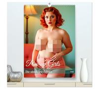 Pin-up Girls - Die sündigen Fifties (hochwertiger Premium Wandkalender 2026 DIN A2 hoch), Kunstdruck in Hochglanz: Füllige Pin-ups im 50er-Jahre-Stil - freizügig, kurvig, unwiderstehlich.