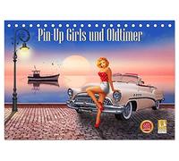 Pin-Up Girls und Oldtimer by Mausopardia (Tischkalender 2026 DIN A5 quer), CALVENDO Monatskalender: Sexy Pin-Up Girls und kultige Oldtimer im Retro Style der 60er Jahre.