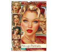 Pin-up-Portraits. Hübsche Girls in Comic-Vintage-Art (Wandkalender 2026 DIN A3 hoch), CALVENDO Monatskalender: Nostalgie und Romantik im Retro-Stil der 50er Jahre
