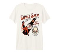 Pin-up rétro des années 1950 de Rockabilly Devil Girl Beer Home Brewing T-Shirt Haut de Gamme