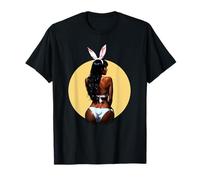 Pin-Up Sexy Brown Skin Easter Bunny Girls Vintage Hommes Femmes T-Shirt