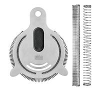 Piña Barware The Hawthornette - Passoire à cocktail en acier inoxydable de style commercial Hawthorne, avec deux bobines - Finition polie