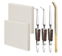 Pinafresa Kit de Soudure de 6 Pièces, Planches à Souder, Plaque à Souder pour Bijoutiers, Fournitures D'Outils de Moulage par, Pincettes Faciles à Installer