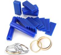 Pinafresa Lot de 15 blocs de cire pour bijoux + 2 pièces de cire à couler - Cire perforée bleue pour créer et concevoir des bagues