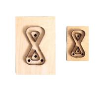 Pinafresa Lot de 2 matrices de découpe pour cuir, matrices de découpe pour cuir pour couper des formes, forme de nœud pour sangles de sac à dos pour projets d'artisanat en cuir DIY, bois, Taille