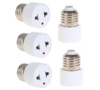 Pinafresa Support de Lampe E27 à Connecteur de Prise EU 5PCS Ensemble D'Accessoires Douille de Lampe Portable Adaptateur de Base de Lampe
