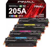PINALL 205A Tonner Compatible pour HP 205A CF530A CF531A CF532A CF533A pour HP Color Laserjet Pro MFP M181fw M180n M180nw M154a M154nw (Noir Cyan Jaune Magenta, Pack de 4)