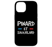 Pinard & Sauciflard Humour Homme Femme Apéro Vin & Saucisson Coque pour iPhone 14