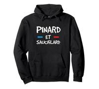 Pinard & Sauciflard Humour Homme Femme Apéro Vin & Saucisson Sweat à Capuche