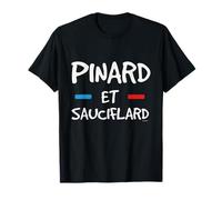 Pinard & Sauciflard Humour Homme Femme Apéro Vin & Saucisson T-Shirt