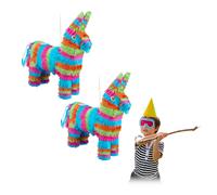 Piñata 54 cm 230 g piñata âne piñata multicolore piñata anniversaire 2 pièces