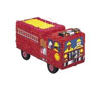 PIÑATA À CASSER CAMION POMPIER INCENDIE ROUGE