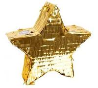piñata à casser étoile 36x36x9cm or métal - 23193