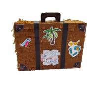 PIÑATA À CASSER VALISE BAGAGE VOYAGE 40X35X10CM Marron, Chocolat