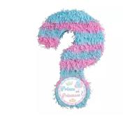 pinata à tirer gender reveal interrogation 50x38cm Multicolore